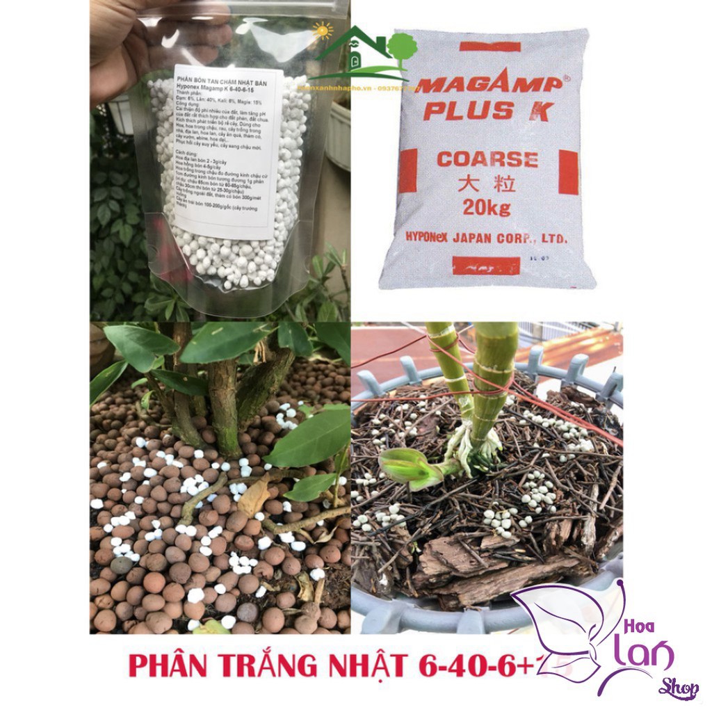 Phân Trắng Nhật Bản ⚜️FREESHIP⚜️ Phân Tan Chậm Chuyên Dùng Cho Phong Lan - Bổ Xung Vi Lượng Túi 200g