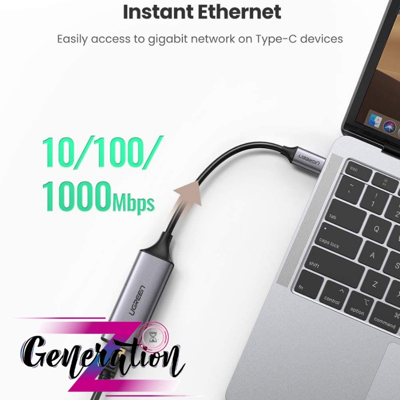 CÁP CHUYỂN USB TYPE-C RA LAN UGREEN 50737 - USB Type C to 10/100/1000M Ethernet Adapter Ugrreen 50737