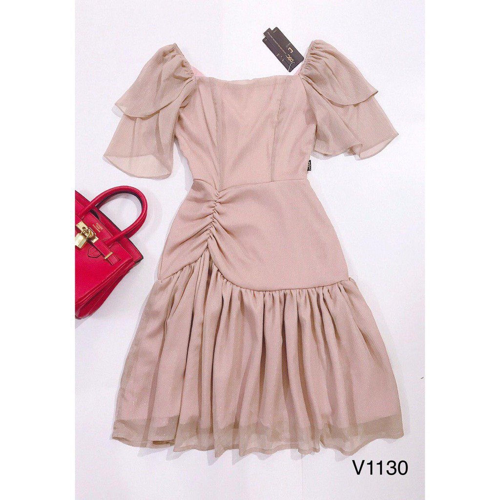 [ xả kho ] MiD Đầm nhún eo thanh lịch V1130 Mie Design {kèm ảnh thật shop tự chụp}