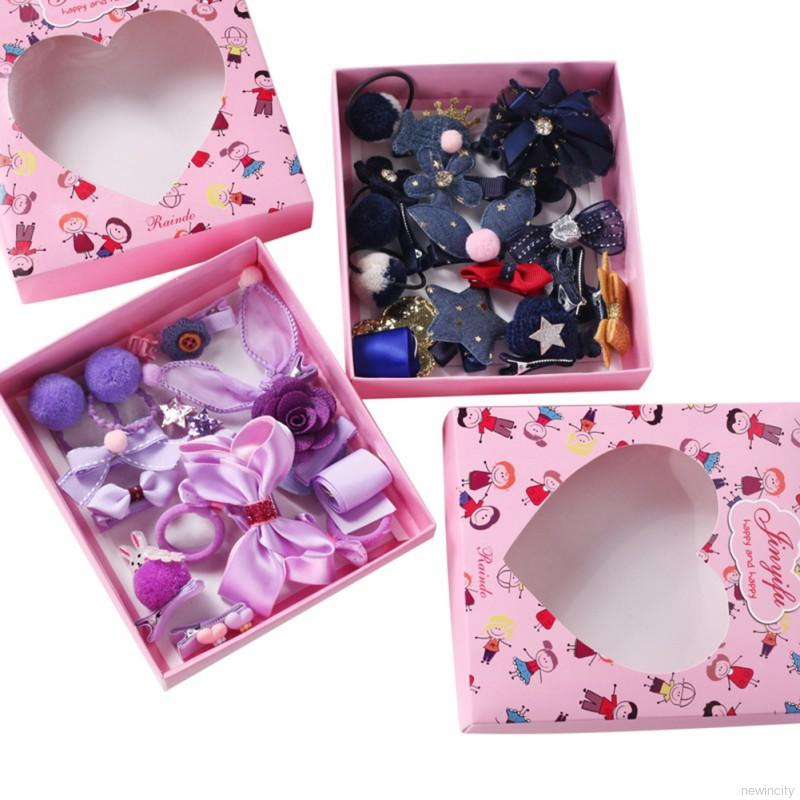 Set 18 phụ kiện kẹp tóc dễ thương cho bé gái