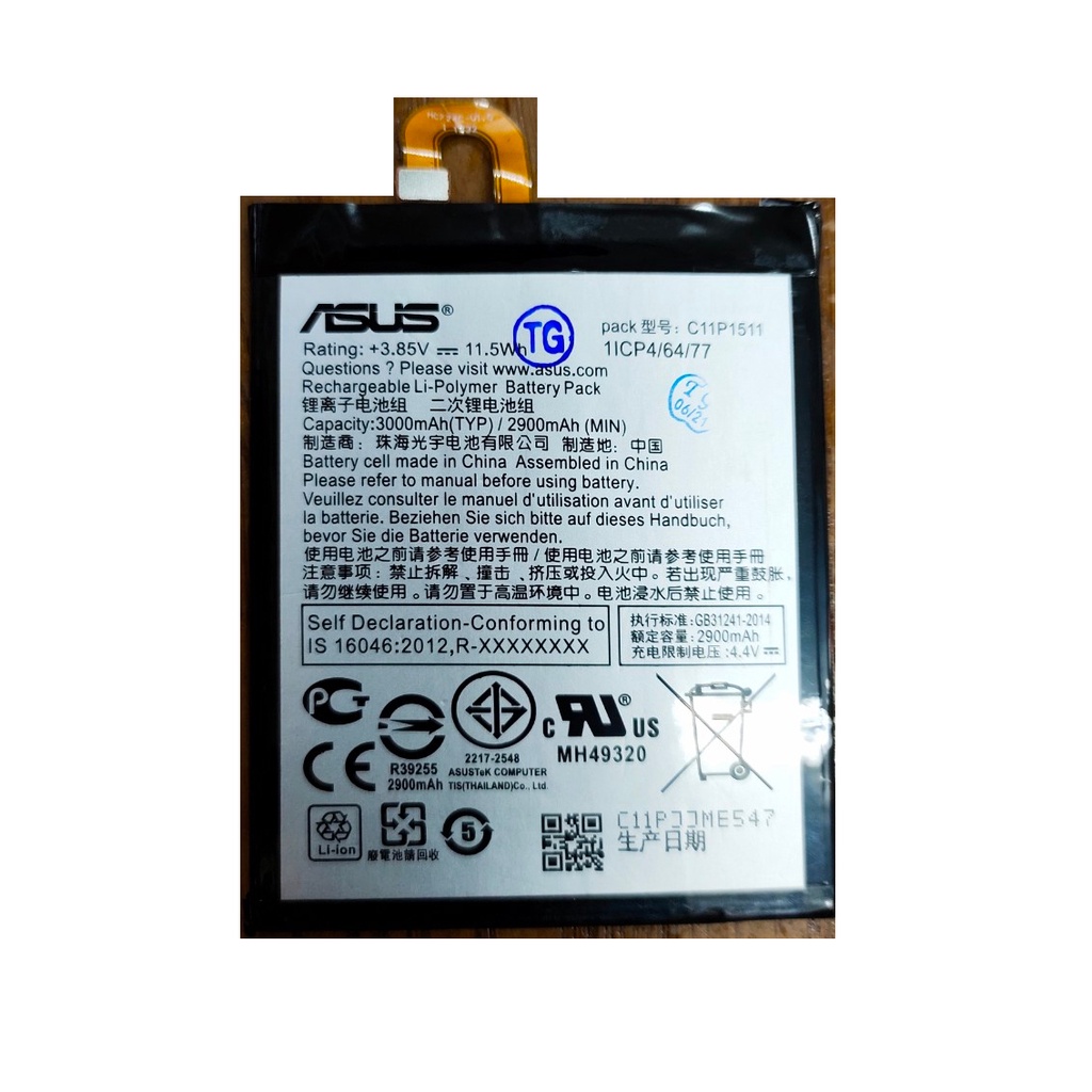 Pin Asus ZenFone 4 Selfie Pro / C11P1511 / 3000mAh Socket móc câu