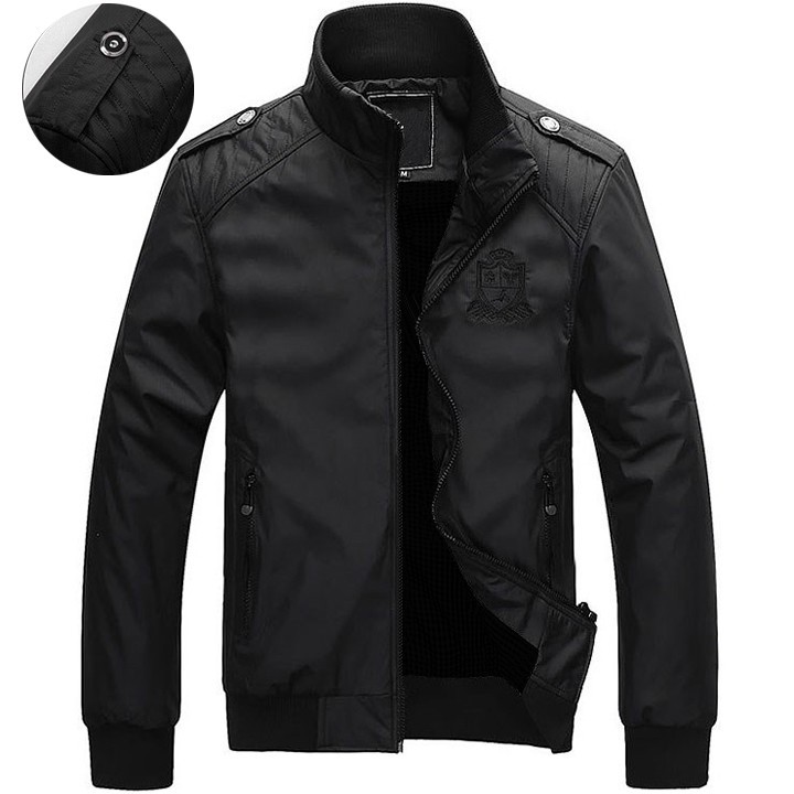 Áo Khoác Dù Nam #Thêu Huy Hiệu Thời Trang Cao Cấp-(Đen,Xanh Đen,Xanh Rêu)