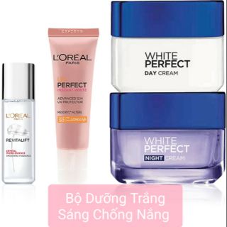 [ Chính Hãng] Bộ Dưỡng Da Trắng Sáng Và Chống Nắng L'Oreal Paris.