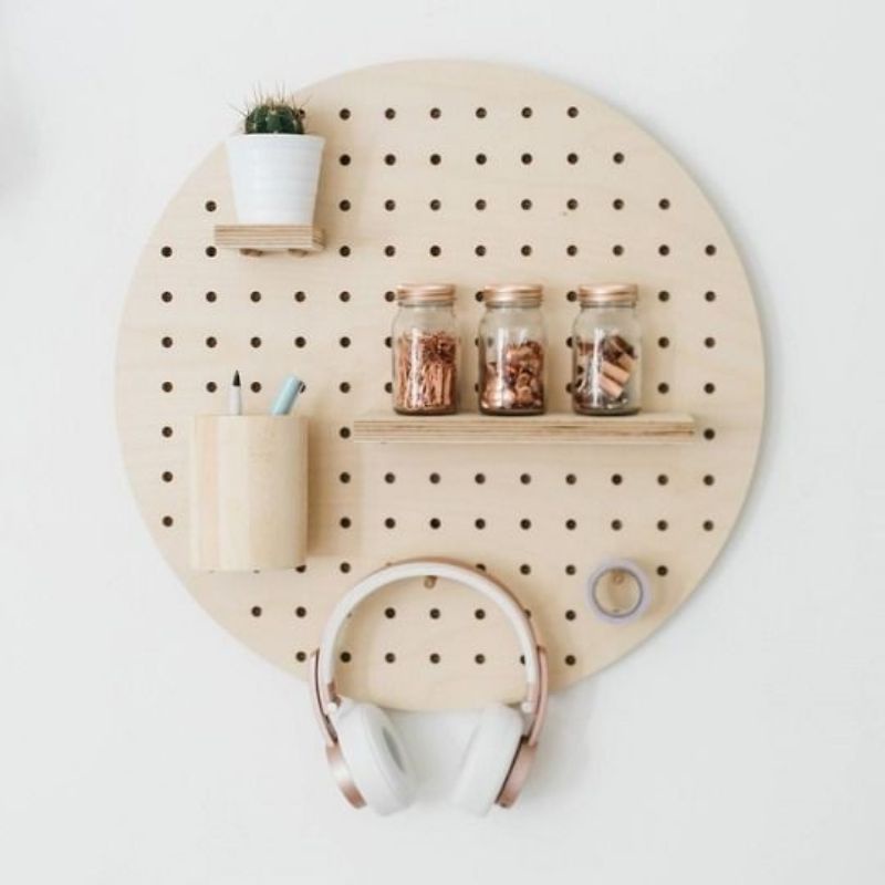 Kệ gỗ trang trí, kệ treo tường khoan lỗ nhiều hình dễ thương, kệ decor bằng gỗ MDF phủ melamin chống ẩm chống xước cao c