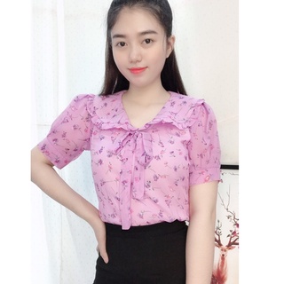 Áo kiểu voan công sơ đẹp-áo kiểu dễ thương