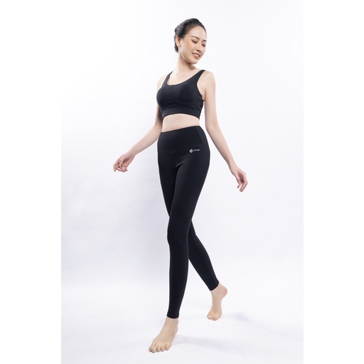 Bộ Đồ Tập Gym Yoga Livan Soft Lavish Màu Đen Tặng Kèm Mút Ngực Cao Cấp
