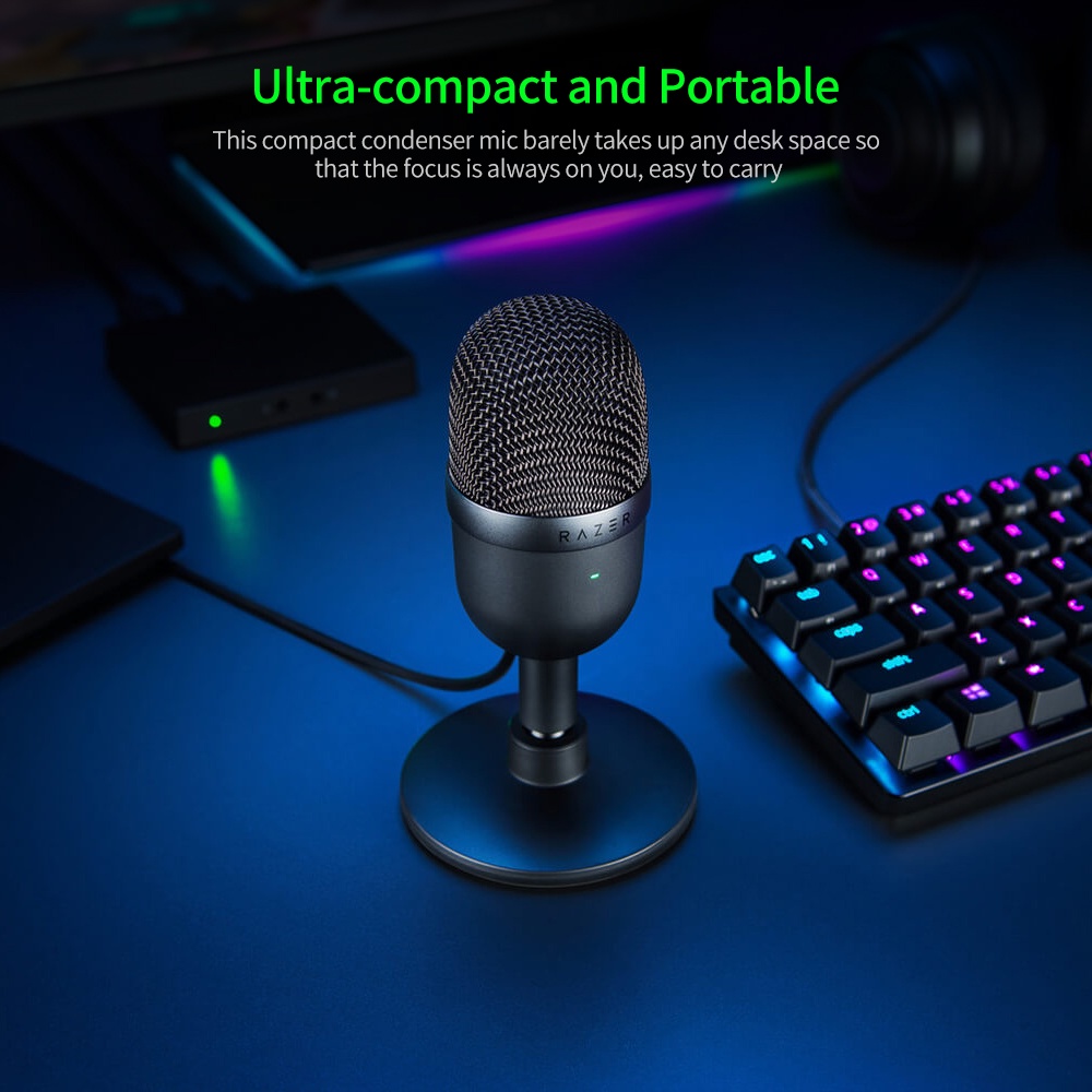 Micro Razer Seiren Mini Cổng USB Micrô Mini Microphone Hỗ Trợ Thu Âm/Live