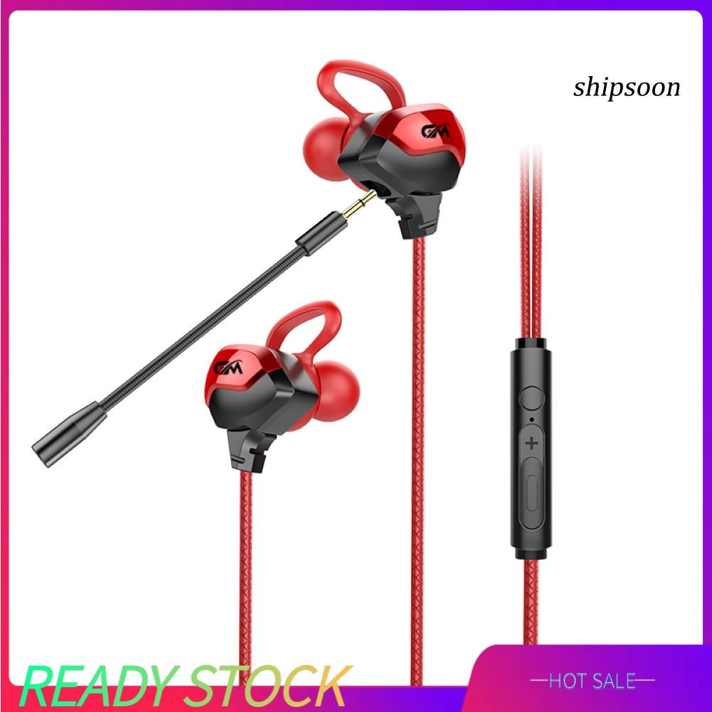 snej  G3000 Wired Dynamic Headphone 3.5mm In-ear Gaming Earphone with Mic for Phone/PC
