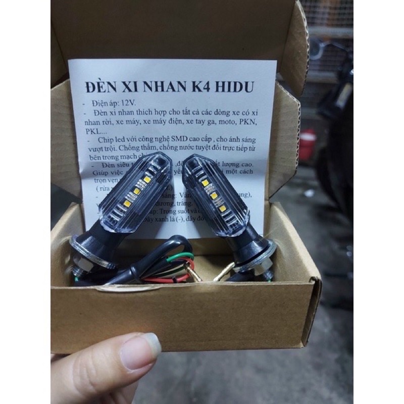 Xi nhan vario K4 chính hãng HiDu lắp cho các dòng xe
