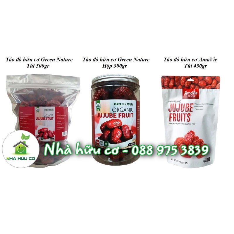 Táo đỏ HỮU CƠ thương hiệu C'LAVIE và GREEN NATURE - Date: 01/2024 - Nhà Hữu Cơ