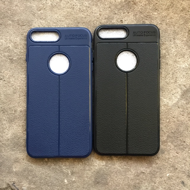 Ốp iPhone 7 plus /8 plus dẻo giả da vân chỉ nổi 4D cao cấp