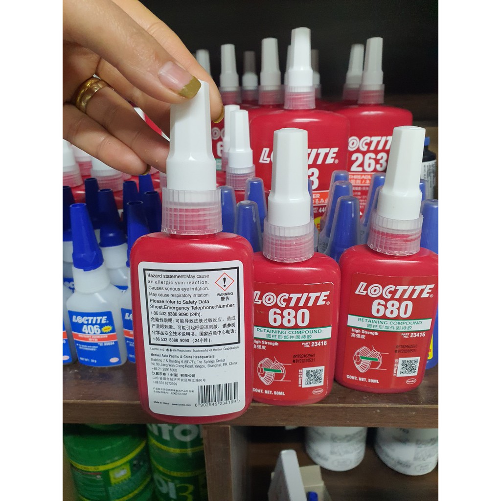 680 50ML KEO DÁN KHÓA REN BULONG LOCTITE  MEDIUM STRENGTH OIL TOLERANT THREADLOCKER