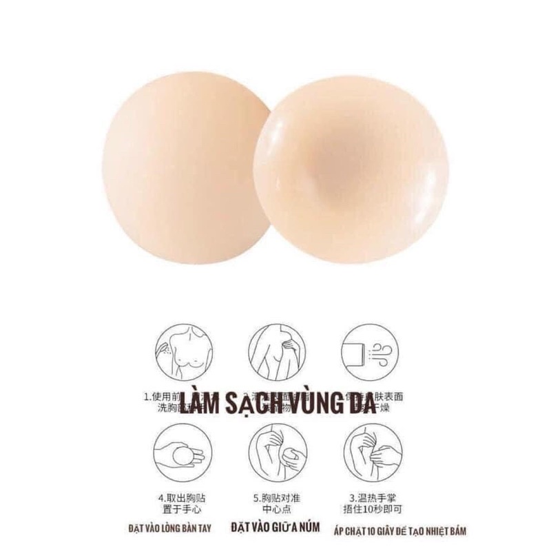 Miếng dán ngực ELBIN nhiệt tự thân silicon siêu mỏng