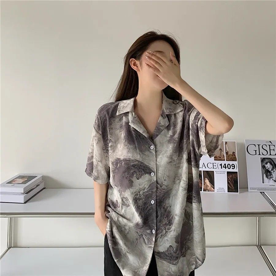 Áo Sơmi NgắN Tay DáNg RộNg Cho Nữ JL-CX-33