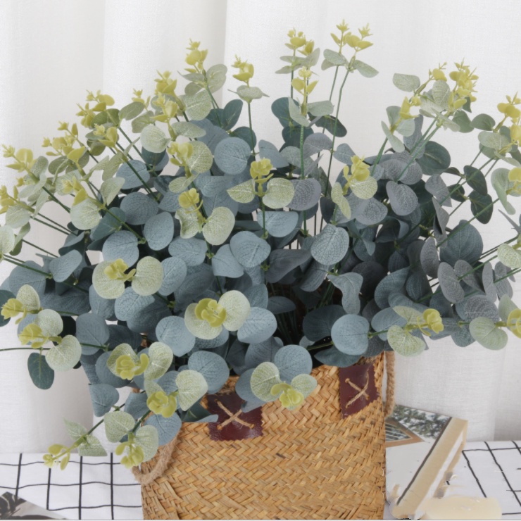 Bộ 4 Cây Bạch Đàn Giả 4 Đầu 16 Nĩa Dùng Trang Trí Nhà Cửa / Tiệc Cưới