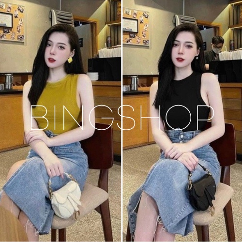 Set 3 áo ba lỗ basic cho nữ vải thun tăm co giãn form ôm Bingshop