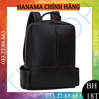 Balo LapTop, Balo Công Sở, Balo Da HANAMA Nami Da Thật - 3 Lớp Chống Sốc - Đựng Vừa Laptop 14 Inch - 100% Chính Hãng