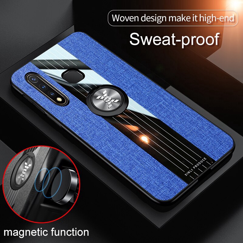 Ốp điện thoại bằng vải có khuyên dành cho VIVO Y19 Vivo U3