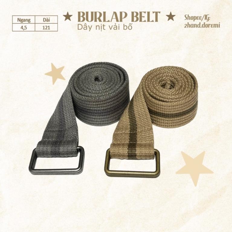 Thắt Lưng Nam Nữ Vải Bố, Dây Nịt Vintage Vải Bố Khoá Chống Gỉ Siêu Bền !