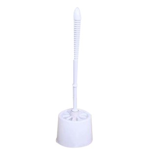 Cọ vệ sinh toilet có đế đỡ tròn màu trắng đầy tiện lợi