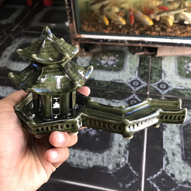 CẢNH TRANG TRÍ HỒ CÁ NON BỘ DÀI 21CM CAO 12CM