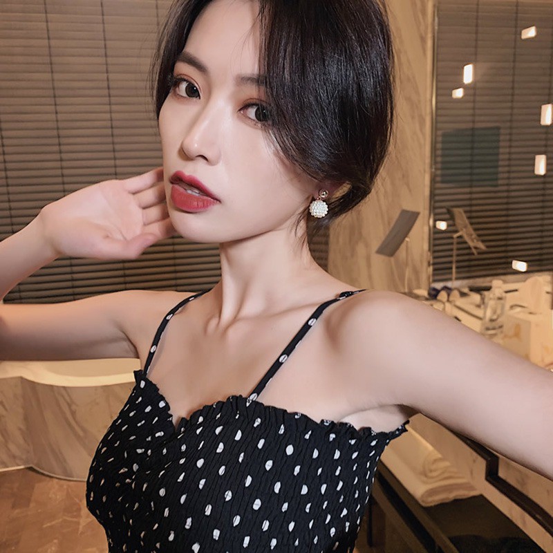 Khuyên tai đính hạt ngọc trai đơn giản