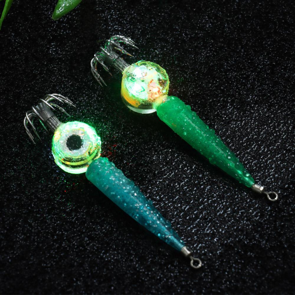 Móc Câu Cá Hình Con Mực Có Đèn Led