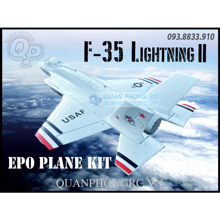 Kit Máy Bay EPO F-35 Lightning II Sải 62cm EDF 64mm