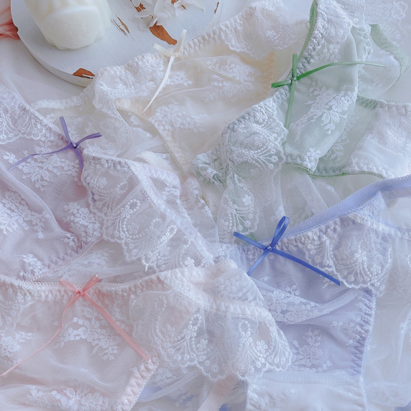 Quần Lót 100% Cotton Lưng Thấp Thêu Họa Tiết Quyến Rũ Thoải Mái Cho Nữ