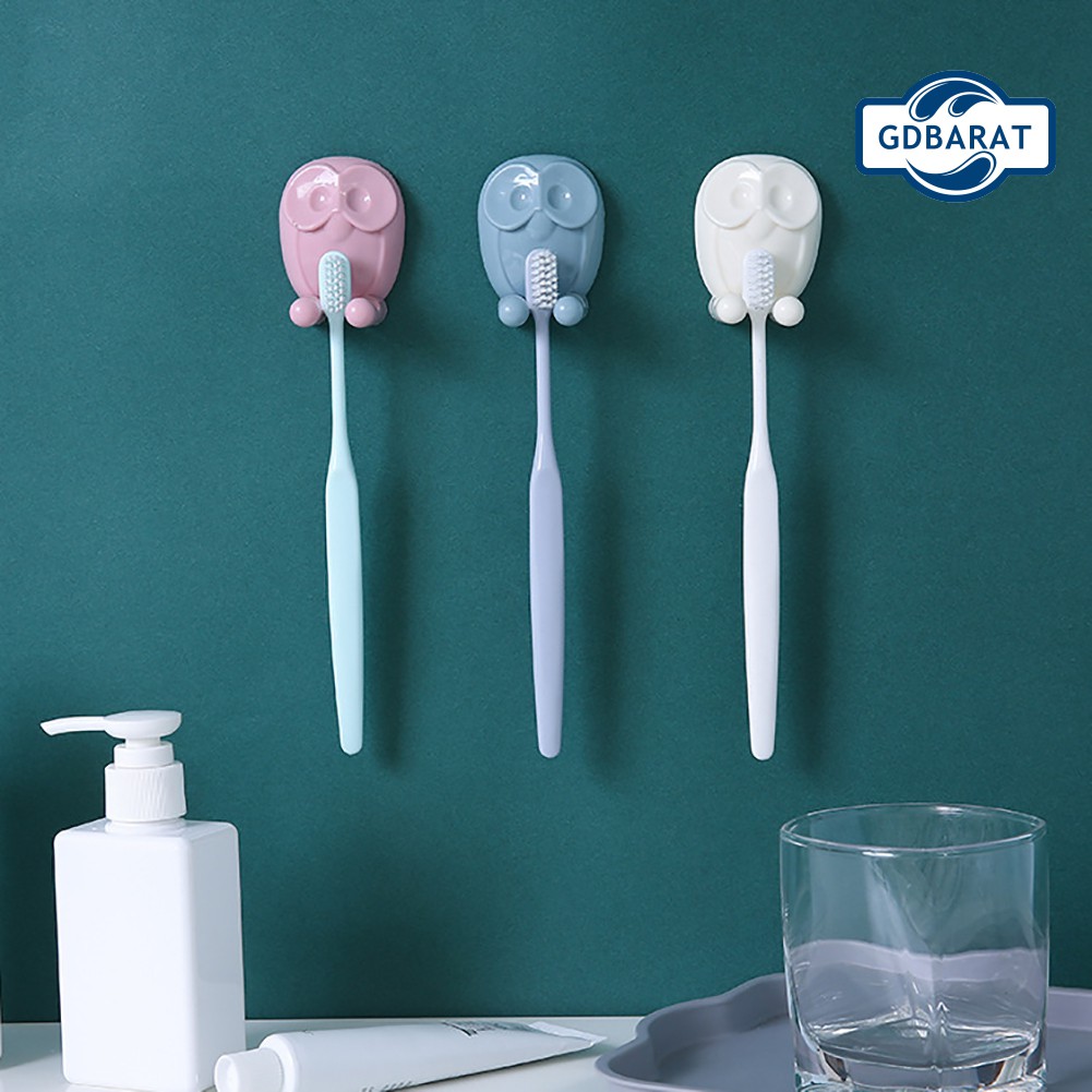 Giá Treo Bàn Chải Đánh Răng Dán Tường Thiết Kế Hình Con Cú Độc Đáo Tiện Dụng