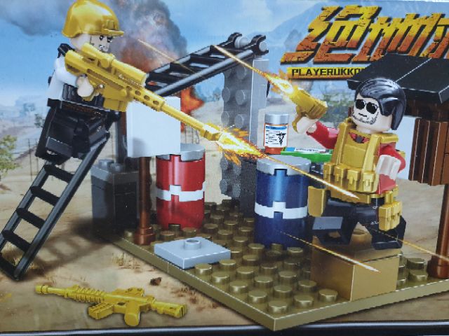 Lego QS08 67047 pubg địa điểm đột kích đụng độ nảy lửa của 2 game thủ mô hình lắp ráp ghép hình thông minh