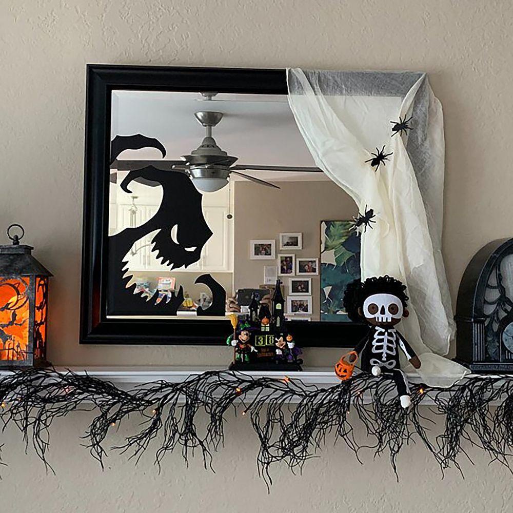 Miếng Dán Tường Trang Trí Hình Lồng Đèn Bí Ngô Halloween