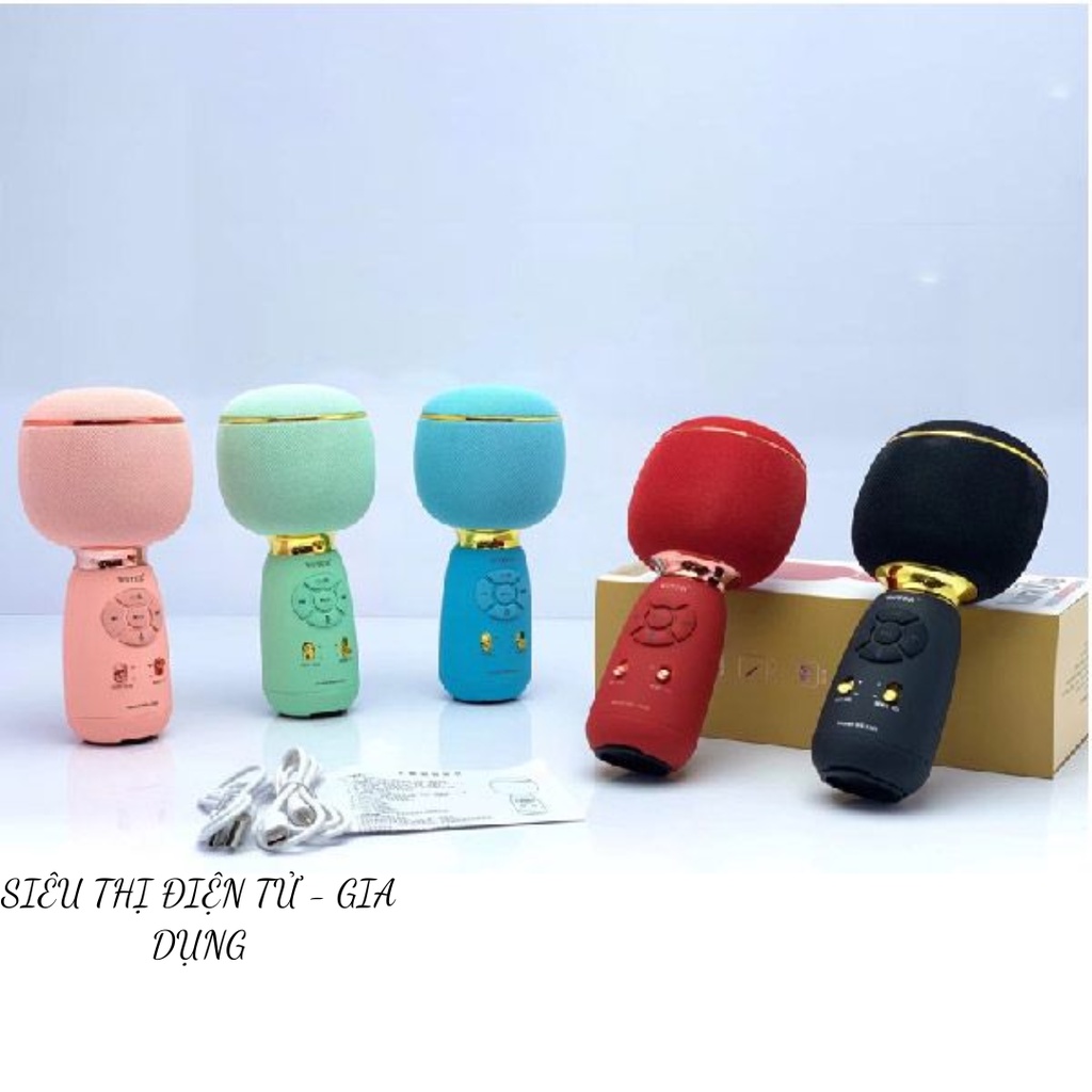 MIC KARAOKE 3IN1 WSTER WS-1885  Ấm - Micro Không Dây Bluetooth WSTER WS-1885 Siêu Hot 2022