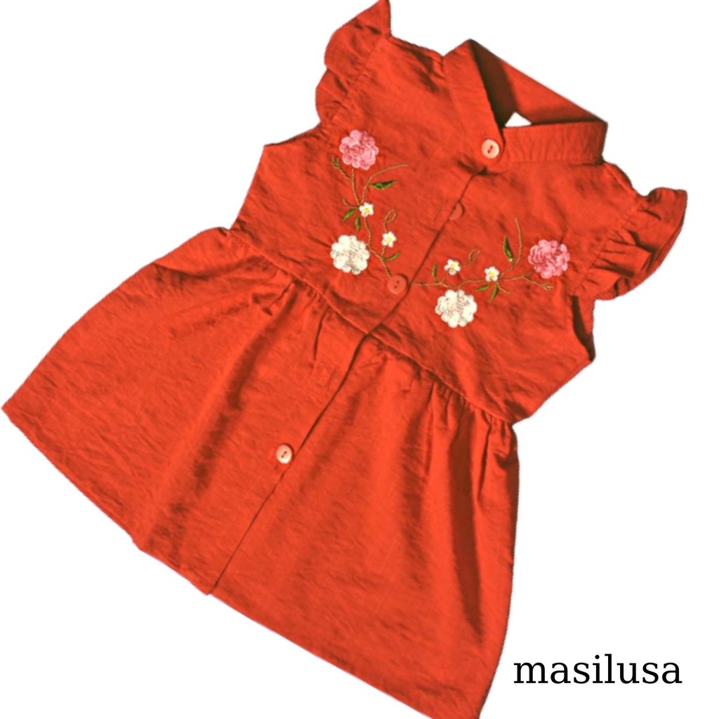 Đầm linen bé gái 3-7 TUỔI, 15KG-35KG bé gái Mùa Hè Size 15kg 35kg