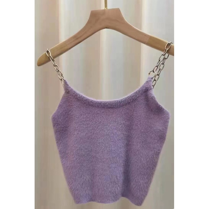 Áo kiểu croptop hai dây kiểu xích quyến rũ thời trang dành cho nữ