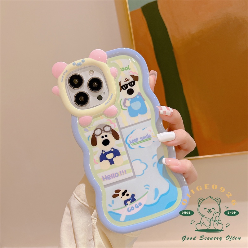 Ốp Điện Thoại tpu Silicon Viền Gợn Sóng / Cừu / Quái Vật Bảo Vệ lens Cho Iphone 13 12 / 11 Pro Max / Xs Max Xr