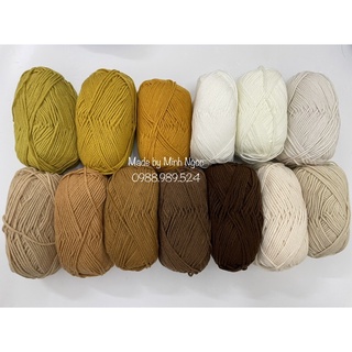 Len Milk cotton mác đen 50gr (mã màu từ 01-31)