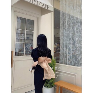Set áo cột nơ lưng mix quầndài tiểu thư
