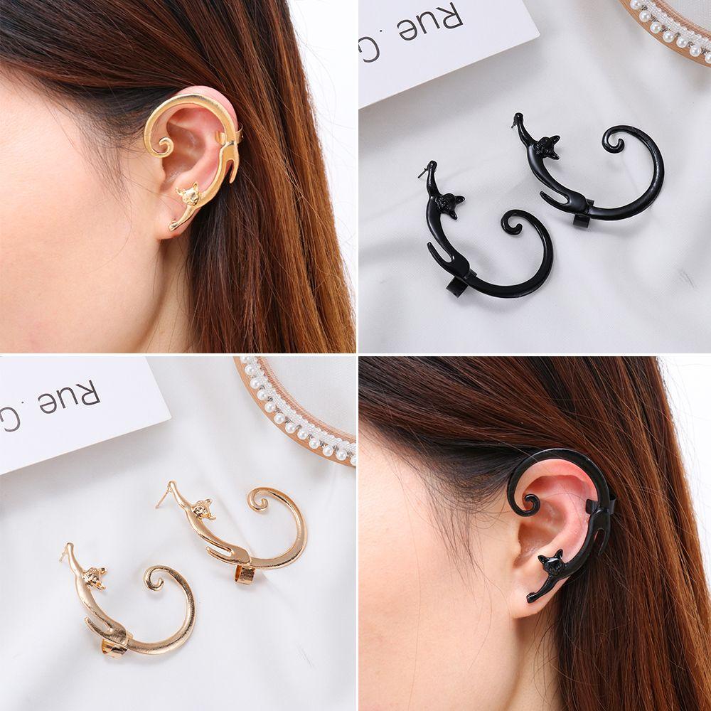 CACTU Khuyên Kẹp Vành Tai Ba Chiều Thời Trang Cho Nữ