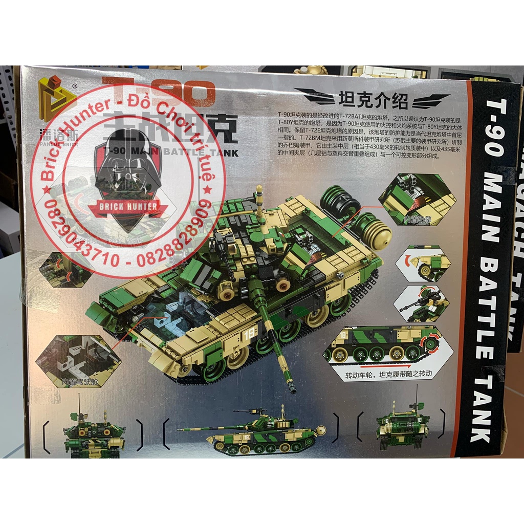 Army Panlos 632005 Bộ lắp ráp mô hình xe Tank T 90 cua mắt đỏ chủ lực của Nga 1773 chi tiết