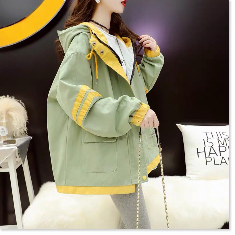 ÁO KHOÁC DÙ NỮ PHỐI MÀU TINH TẾ SẮC NÉT THỜI TRANG SIÊU CUTE