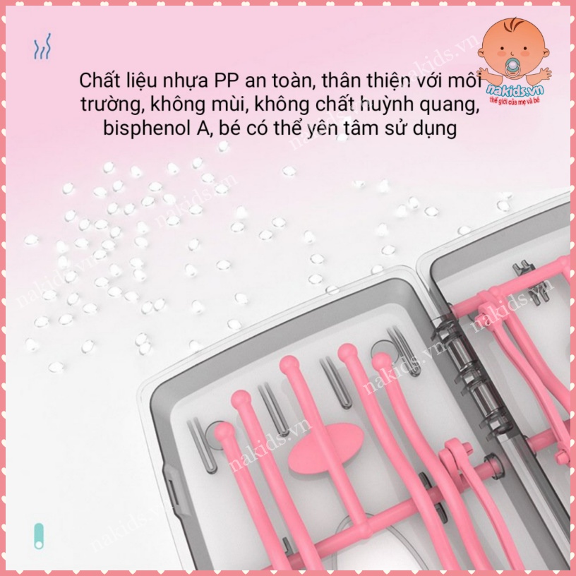 Giá Úp Bình Sữa 12 Thanh Gấp Gọn Có Nắp Đậy Dạng Hộp Tiện Lợi Khi Đi Du Lịch -  Phong Cách Nhật Bản