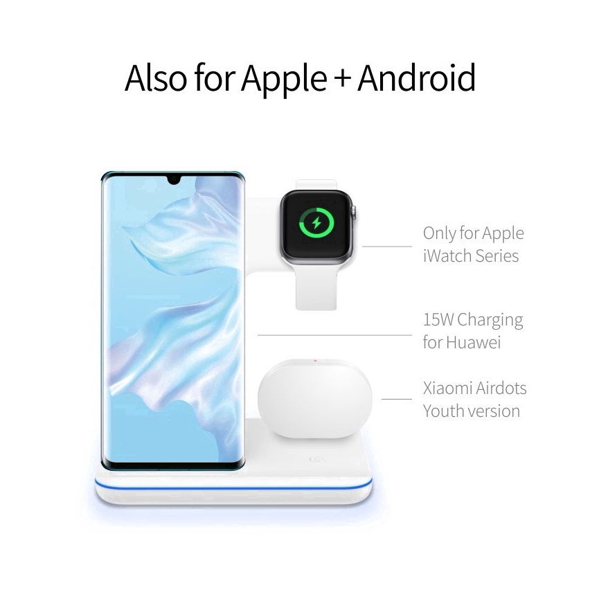 Đế Sạc Nhanh Không Dây 3 Trong 1 Gy-Z5 Cho Iphone Airpods