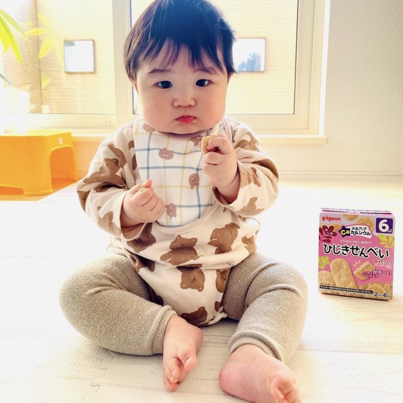 Bánh gạo ăn dặm Pigeon Nhật Bản dành cho bé 6M+, 7M+, 9M+ [Hàng chuẩn Air - Nội địa Nhật]