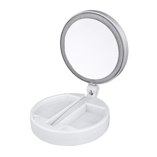 Gương trang điểm để bàn gấp gọn có đèn Led