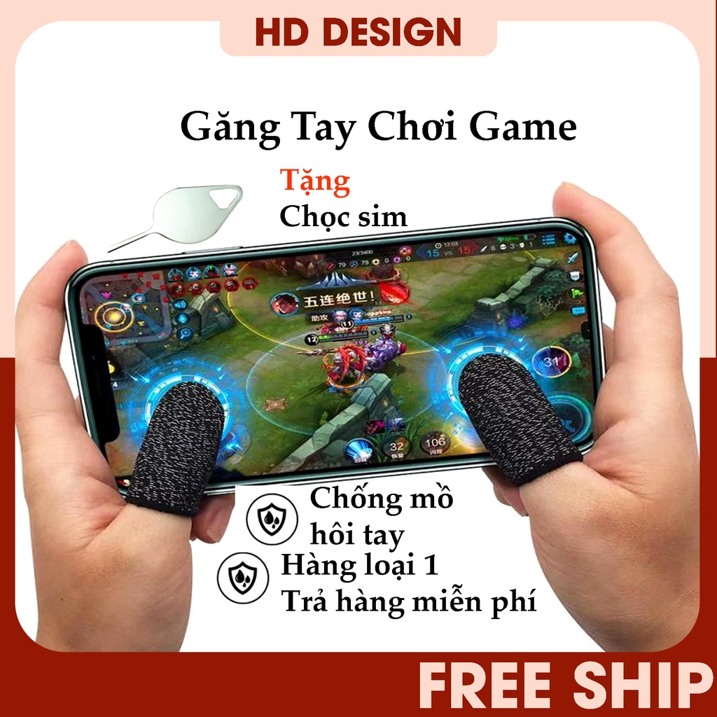 Bao Tay Chơi Game Chống Mồ Hôi Cho Điện Thoại Dành Cho Game Pubg Mobile,FreeFire,Liên Quân Mobile - Chính Hãng HD DESIGN