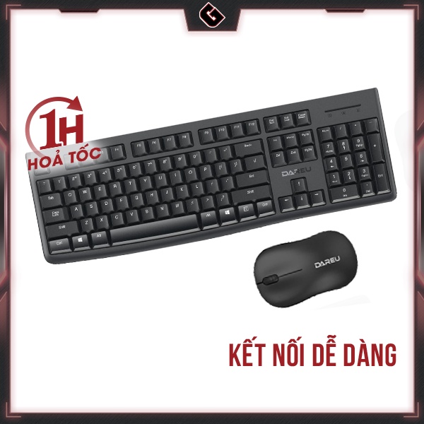 Bàn Phím Và Chuột Không Dây Dareu MK188G - Hàng Chính Hãng