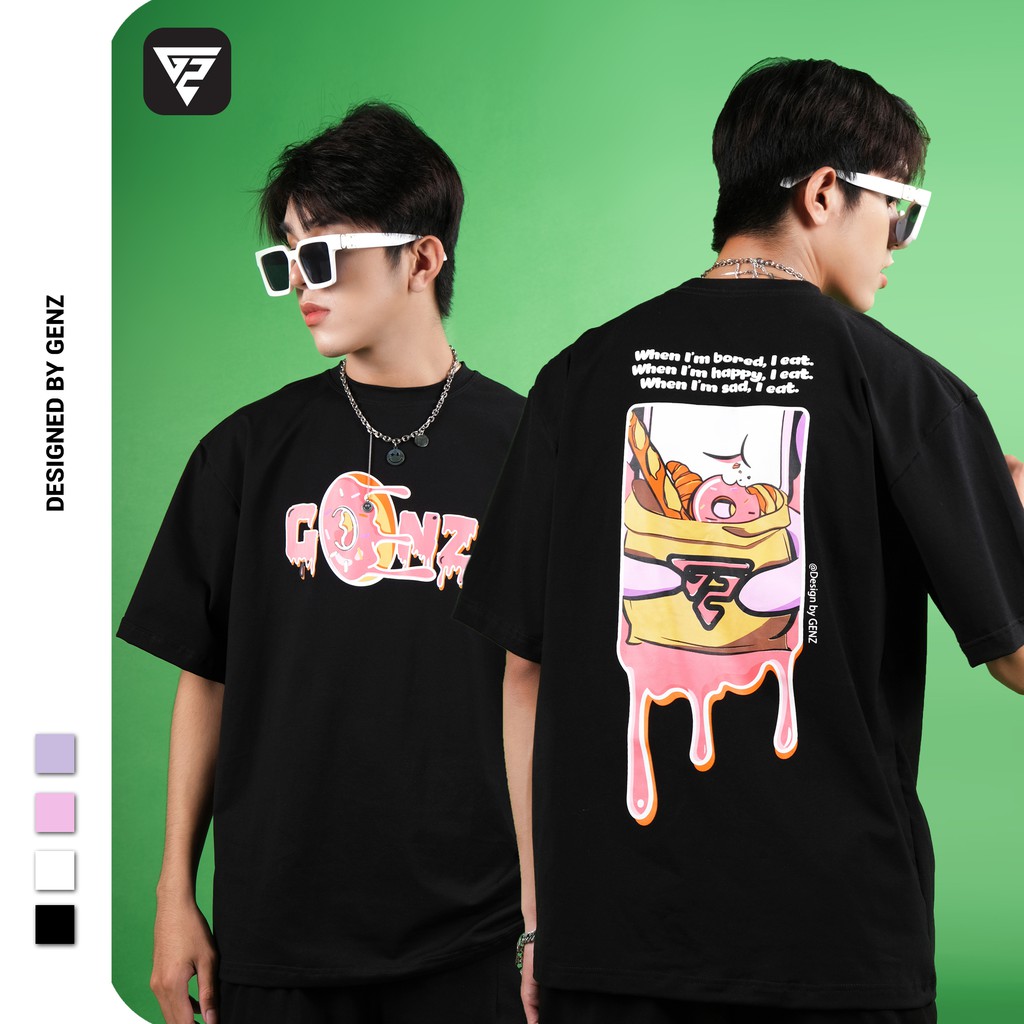 Áo thun tay lỡ GENZ phông Unisex nam nữ Premium Cotton oversize form rộng Eat Everything | BigBuy360 - bigbuy360.vn