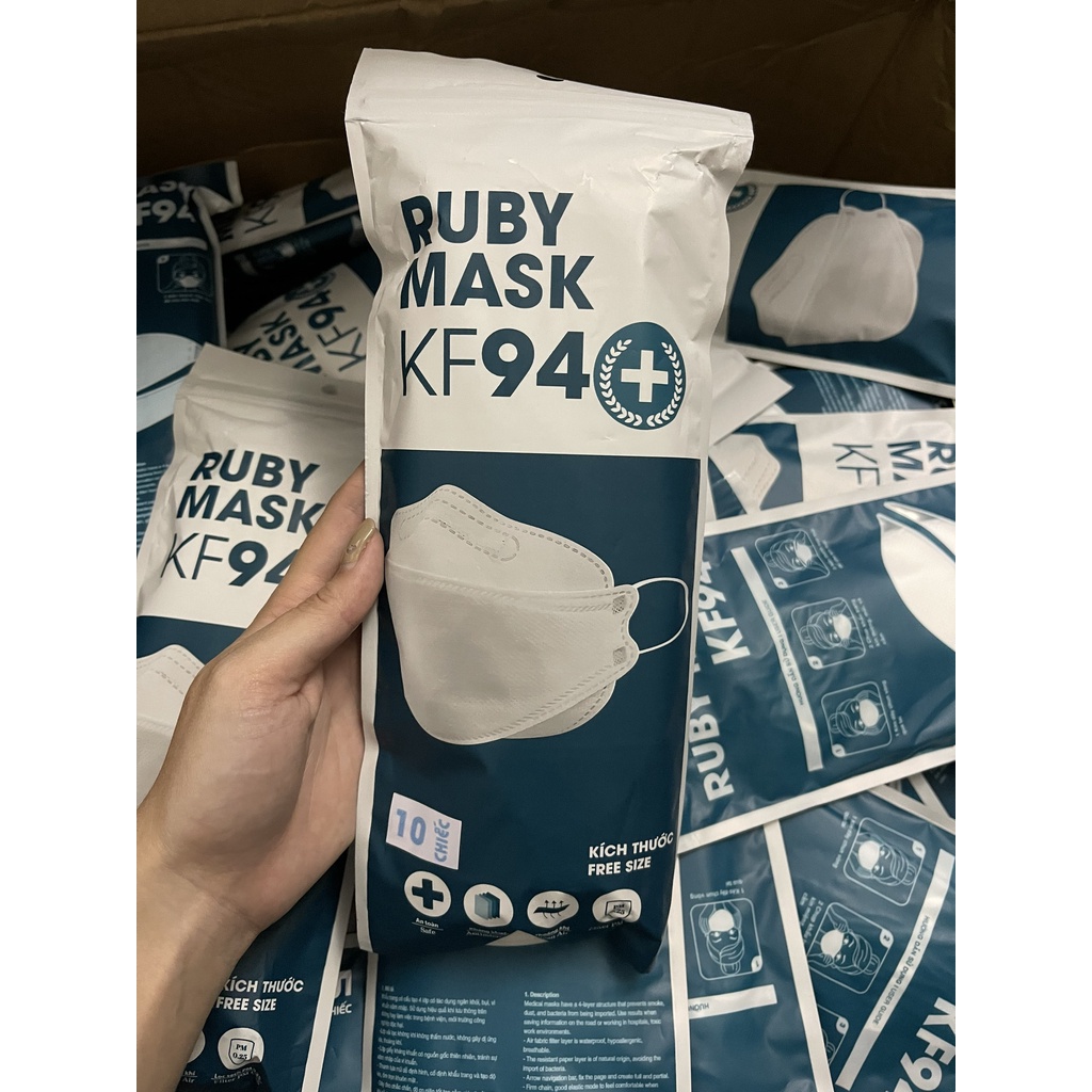 KHẨU TRANG RUBY MASK KF94 4D (Túi 10 cái) | BigBuy360 - bigbuy360.vn