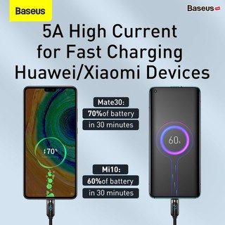 Cáp sạc nhanh Type C 5A Baseus Display